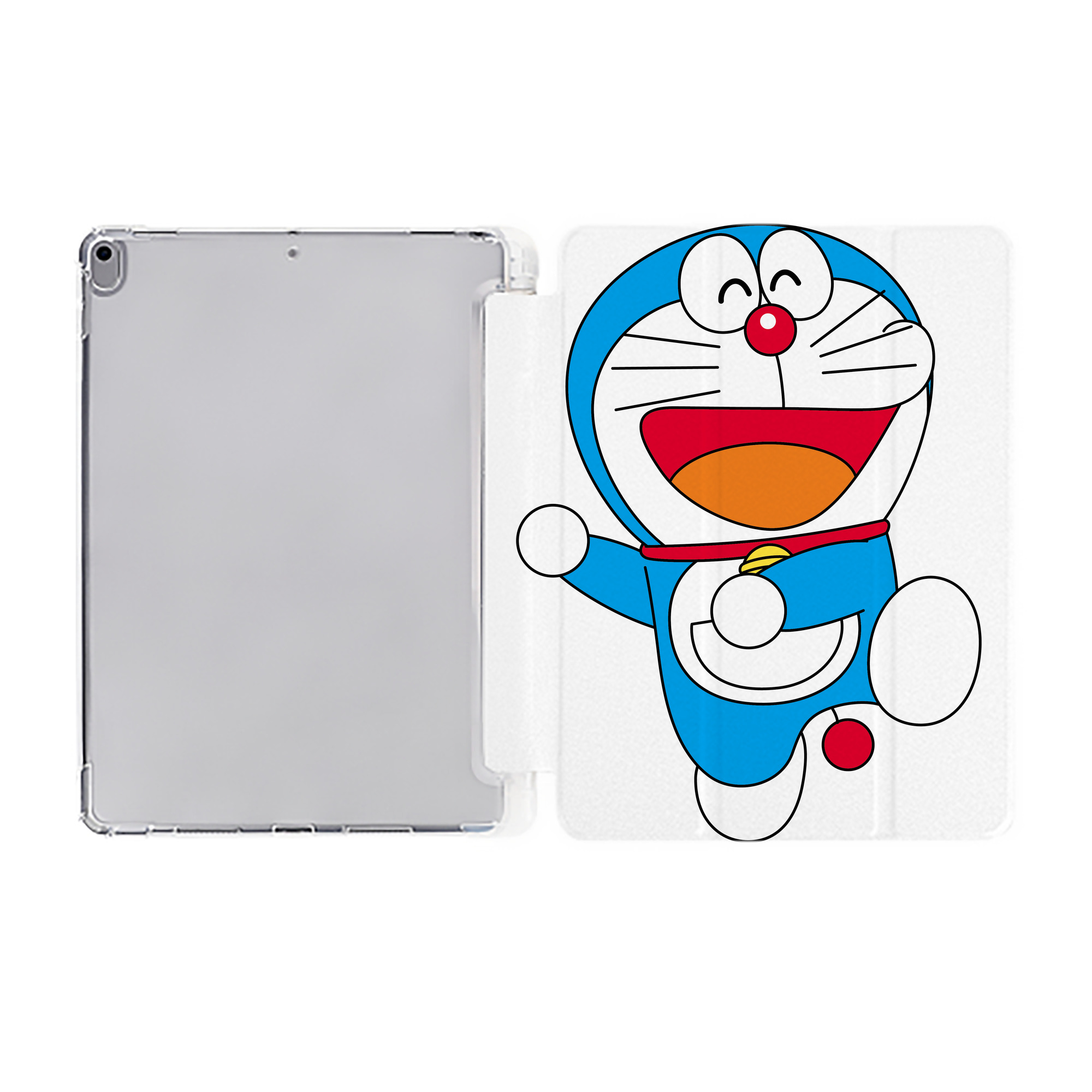 （画像用） ドラえもん Doraemon IPad ケース ペン収納付き 三つ折りスタンド PUレザー×シリコン 対応機種9.5/10.5/10.9インチ